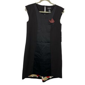Fashion Star Sleeveless A Line Dress size 0 Black Satin As seen on TV Macy's
